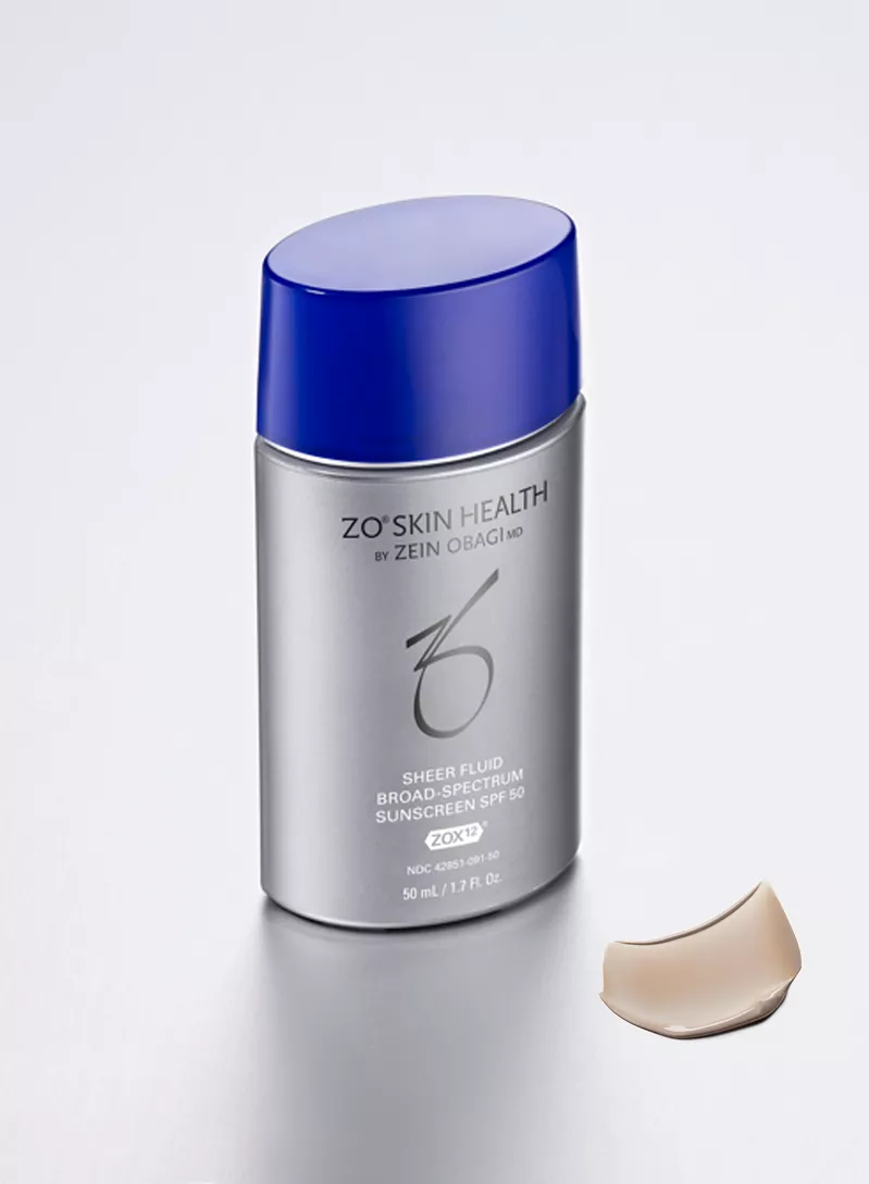 Sheer Fluid Broad-Spectrum Sunscreen SPF 50 | ZO Skin Health, Inc. Sheer Fluid Broad-Spectrum Sunscreen SPF 50 | ZO Skin Health, Inc.